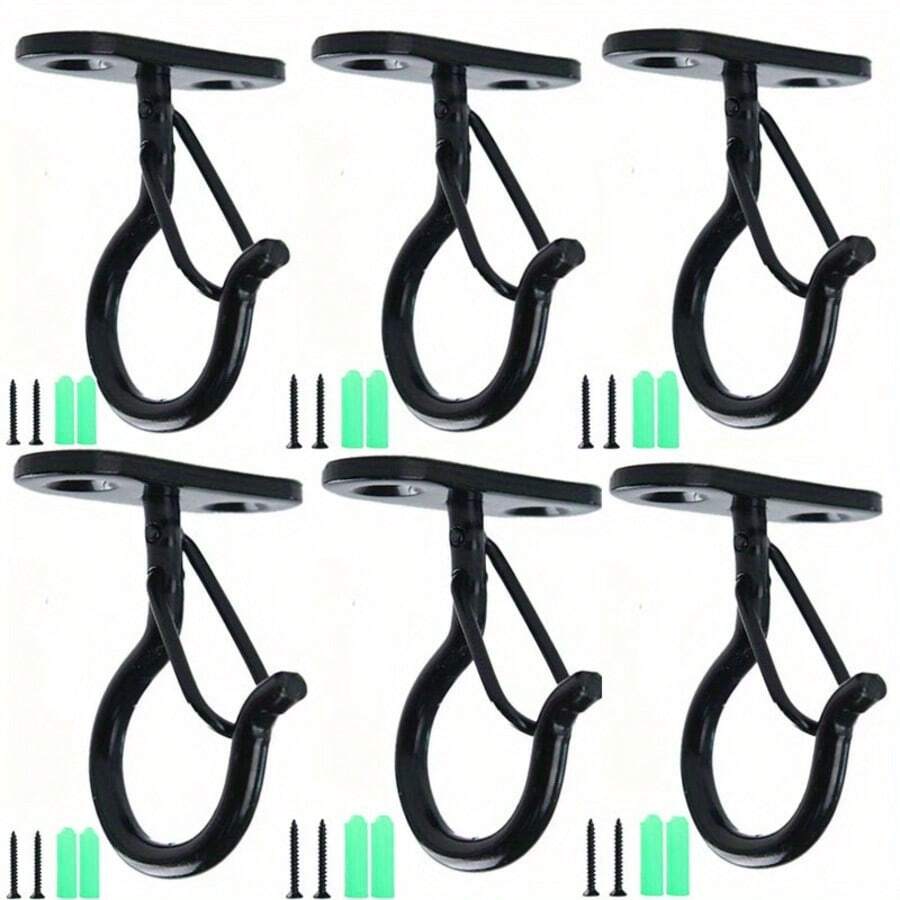 Multi-Purpose Screw-Fixed Hanging Hook, Suitable For Indoor & Outdoor Use, Applicable For Plants, Wind Chimes, Party Decorations, Ceiling Hooks, Christmas Holiday Decor, Load-Bearing - Fixed Hook - View 1