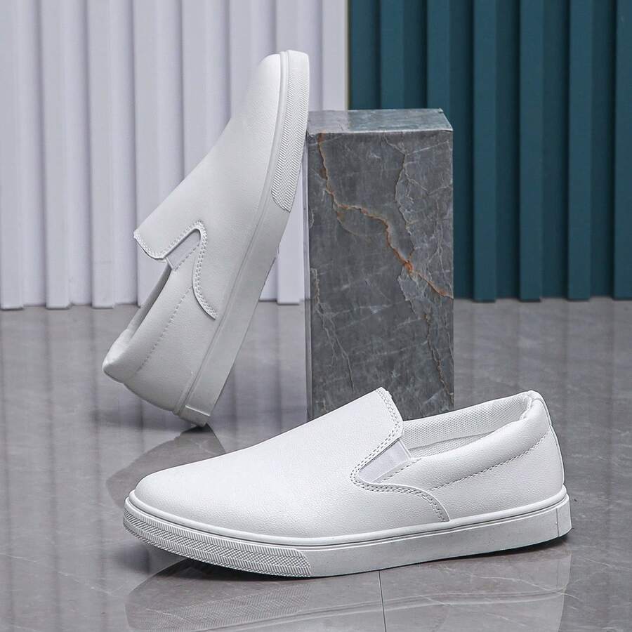 Giày thể thao nam casual, giày lười. - trắng - Xem 1