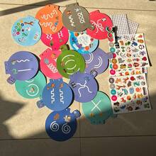 Tear & Stick Book, Children's Letter Sticker Book, Early Education Busy Book With Reusable Hook And Loop - Multicolor - View 2