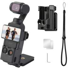 Giá đỡ từ tính tương thích với Fro DJ Osmo Pocket 3, phụ kiện Pocket3 nâng cấp, kẹp từ tính hút chân không, giá đỡ để bàn, bề mặt thẳng đứng, tay cầm điều chỉnh 180°, màu đen. - Xem 10