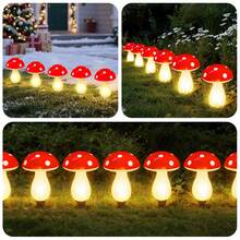 8/12/20pcs LED Mushroom String Lights, Waterproof Battery Operated Fairy Lights For Garden, Balcony And Room Decor - Multi-color light - View 9