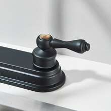 Kitchen Faucet With Sprayer, Double Handle Kitchen Faucet With Flexible Gooseneck Spout, High Pressure Matte Black Dual Function Kitchen Faucet (Brass Body, Easy Installation) - 黑色 - 查看 8