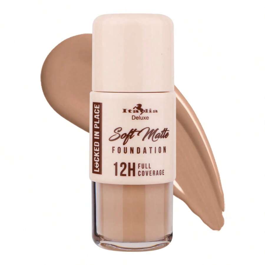 Base de Maquillaje Liquida Italia Deluxe Locked in Place Soft Matte Foundation - 40 Almond - Ver 1