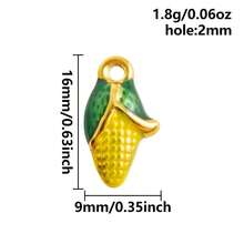 1个/2个可爱3D不锈钢电镀耐用吊坠挂件，适用于包包装饰、DIY首饰制作、项链、手链、耳环 - 水果、冰淇淋、花生等造型 - 圖片款 - 查看 25