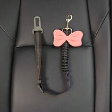1件升级版宠物车载安全牵引绳，狗狗车载配件，创意宠物安全带扣，猫咪车载安全牵引绳，可爱车载牵引绳，安全扣固定牵引带车载链多功能宠物安全牵引绳，双向设计可悬挂或扣上，狗狗安全带，宠物安全带套装 - 蝴蝶結 - 查看 10