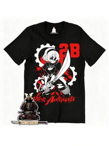 Unisex anime-t-shirt | Anime-tröja i japansk stil, tecknat mönster, rund hals, lätt elastiskt tyg, normal passform, unisex. Sommartoppar, skjortor, t-shirts, damtoppar, t-shirt, pullover, festival-t-shirt, -shirt, -skjortor, t-shirt, gym, sommaroutfits - Svart - Visa 6