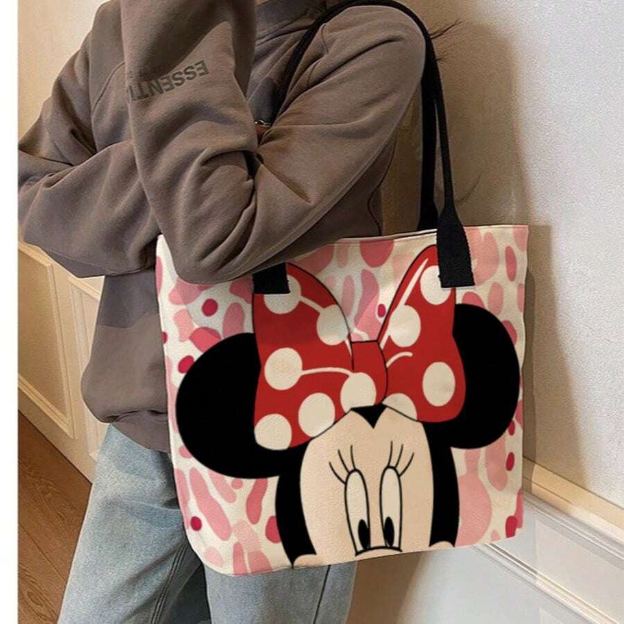 Disney 1个迪士尼米奇老鼠风格单肩包,卡通帆布包,学校和办公室收纳包 - 長方形 - 查看 1