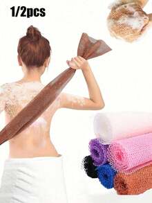 Set Handuk Mandi Eksfoliasi Jala Afrika 1/2/3/4/5/10pcs, Eksfoliasi Lembut dan Kasar Dua Sisi, Eksfoliasi Tubuh Efektif, Handuk Penggosok Punggung untuk Kamar Mandi, Bahan Jala Premium, Desain Tali yang Praktis, Handuk Mandi Motif Bunga, Spons Tubuh, Menutrisi Kulit, Cocok untuk Penggunaan Sehari-hari - Gaya D - View 4