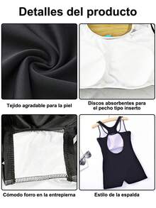 Traje de baño enterizo para mujer, ropa de surf y buceo con diseño de contraste de colores, estilo deportivo, con copa integrada. Ideal para vacaciones de verano, competencias de natación y entrenamiento de surf. - Blanco - Ver 6