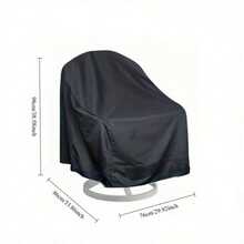 PVC-Coated Oxford Swivel Chair Cover, Waterproof UV Windproof With Drawstring. Available In Green, Red, Brown, Fits Patio Swivel Chairs. Foldable Easy-Clean Design Shields Outdoor Furniture For Backyard And Garden Owners. - View 3