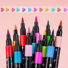 48/24/36/12/60pcs New Solid Color Glitter Pens, Soft Brush Tip, Non-Fading Pearl Glitter Pens, Colorful Fluorescent Pens, Suitable For Painting, Christmas Doodles, Christmas/New Year Gifts, Back To School Supplies, Office Stationery - Sets - View 3