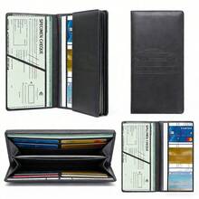 Car Registration And Insurance Card Holder, Vehicle License Document Glove Box Compartment Organizer, Interior Car Accessories For Women Men Teens - 黑色1PC - 查看 3