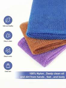 1-5pcs Set African Mesh Exfoliating Bath Towel, Double-Sided Soft & Rough Exfoliation, Effective Body Scrubber, Bathroom Back Scrubber, Quality Mesh Material, Convenient Strap Design, Bath Flower Towel, Moisturizing Skin, Suitable For Daily Use - Style a - View 5