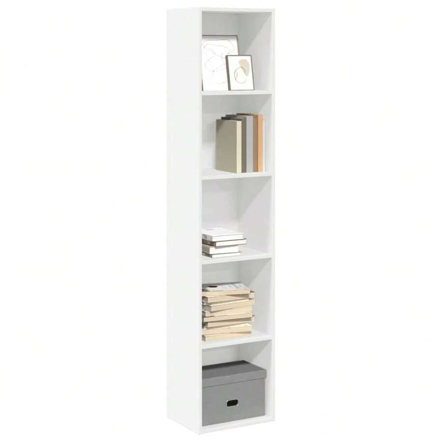 vidaXL Bücherregal Weiß 40x30x189 cm Holzwerkstoff - Weiss - Übersicht 1