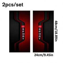 2D Flat Stickers - 2 Pieces Of Futuristic Technology Pattern Car B-Pillar Stickers, Scratch-Resistant And Water-Resistant Protective Cover, Easy To Peel And Self-Adhesive, Single-Use, Suitable For Sedans, SUVs, And Metal Surfaces. - Car Stickers - View 7