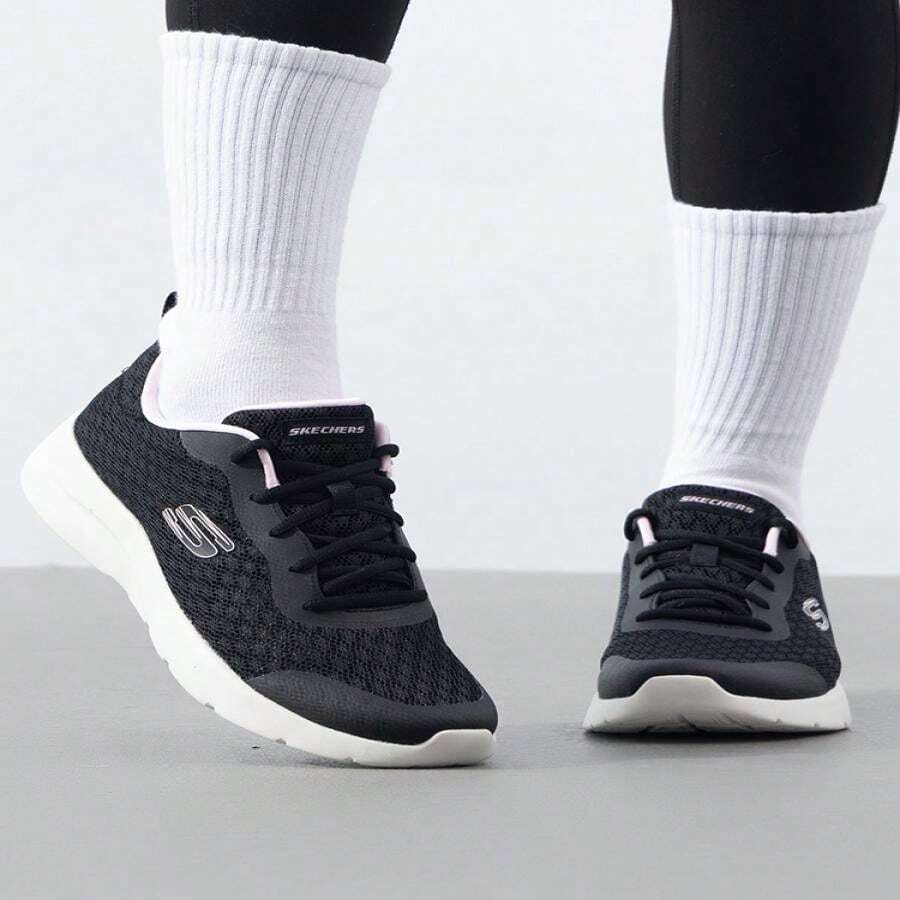 Skechers Women's Running Shoes, Women's Lace-Up Sports Shoes, 2026 Summer New Mesh Casual Walking Shoes 149542-BKPK - Black/Pink - View 1