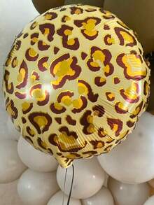 10 piezas de globos de lámina dorada de 18 pulgadas con estampado de leopardo, globos de látex con estampado de leopardo en dorado y negro, adecuados para fiestas de cumpleaños, bodas, despedidas de soltero, decoración con tema animal - Multicolor - Ver 3