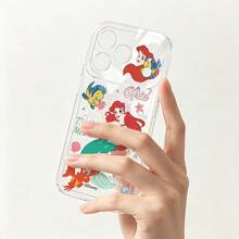 迪士尼手机壳 - 小美人鱼爱丽儿（可爱公主设计） - 兼容 iPhone 16 Pro、17 Pro Max、Air、17 Pro、16、16 Pro Max、16 Plus、16E、15 Pro Max、15 Pro、14、14 Pro Max、13 Pro Max、13 Pro、12 Pro Max、12、11、11 Pro、11 Pro Max、XS Max、XR、X 和 XS - 柔软 TPU 透明防震保护套 - 無色 - 查看 5