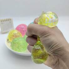 1个菠萝麦芽糖挤压玩具，创意逼真水果麦芽糖减压球 - 彩色 - 查看 4