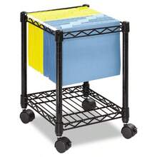 Safco 5277BL Compact Mobile Wire File Cart One-Shelf 15-1/2 x 14 x 19-3/4 Inches black - Negro - Ver 2
