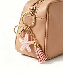 Yogodlns Beautiful Mermaid Starfish Shell Keychain Key Ring Women Girls Handbag Charm DIY Jewelry Gift Accessory Ocean Series Shell Starfish Keychain - Multicolor - View 2