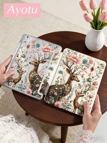 Ốp lưng máy tính bảng hình hươu và cây cối, tương thích với iPad Air 8 (M4) 2026 (11/13 inch), Air 11 inch M3 2025 / M2 2024, Air thế hệ thứ 5 2022, (A16) 11 inch thế hệ thứ 11 2025, tương thích với Samsung Galaxy Tab, Kindle Paperwhite thế hệ thứ 12 2024. Mặt lưng trong suốt, họa tiết thời trang, chức năng tự động tắt/mở màn hình, bảo vệ bằng túi khí, thích hợp làm quà tặng và sử dụng trong văn phòng. - Nhiều màu - Xem 4
