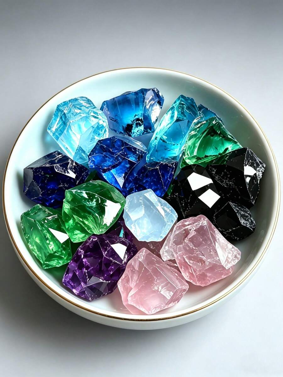 20g/Set Natürliches Rohstein Heilkristall Set, Assortierte Farben Rohe Edelsteine, Geeignet für Sieben Chakra Ausgleich, Reiki Therapie, Meditation, Hexerei, Kristall Gitter Anordnung, Schmuckherstellung, Heim- und Altar Dekoration, Trommelverarbeitung, Sammeln und Verschenken - 20 g/Set - Übersicht 1