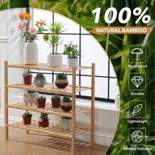 Three-Layer Independent Shoe Rack, Stackable Modular Shoe Cabinet, Foldable Shoe Storage Rack, Bamboo And Wood Material Shoe Rack Suitable For Entrance And Wardrobe, Beautiful, Natural, Practical And Sturdy Shoe Rack, Space-Saving Entrance, Living Room, Bedroom Shoe Rack, Size 68 X 25 X 46 Cm, Natural Wood Color - Maple - View 7