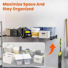Ultrawall - Estantes de pared de cochera de 33 x 24 pulgadas, estantes de almacenamiento resistentes montados en la pared para contenedores de almacenamiento, soporta hasta 350 libras, 2 unidades - como en la foto - Ver 7