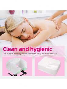 20 chiếc gối tựa mặt dùng một lần, sang trọng và mềm mại, chất liệu không dệt, thích hợp cho bàn và ghế massage, vỏ gối dùng một lần. - trắng - Xem 3