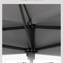 Carpa tipo cenador emergente para exteriores de alta resistencia de 11x11 pies – Toldo resistente al agua y a los rayos UV, mosquitera, fácil de montar, pantallas de malla, cuerdas, estacas, sacos de arena, bolsa de almacenamiento con ruedas – Perfecta para el patio trasero - Gris oscuro + gris claro - Ver 7
