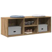 vidaXL Schuhbank Artisan-Eiche 105x35x35 cm Holzwerkstoff - Braun - Übersicht 3