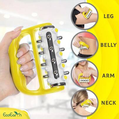 D-Shaped Massage Tool - Full Body Muscle Relaxation, Portable & Durable, Battery-Free