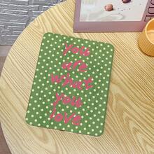1pc "You Are What You Love" Polka Dot Print Tablet Case Compatible With Ipad 11/A16/10th/Air4/5/6/Pro 12.9/2024/2025/2020/2021/2022/2023/10.2/10.9/Mini7, Case For Galaxy Tab A8/A9 Plus/S6 Lite/S7/S9FE PLUS/S10 Plus,Case For Xiaomi 5/5pro/6/6pro/7/7pro/6s Pro,Compatible With Oppo Pad,Compatible With Huawei Matepad,Compatible With Vivo Pad,Compatible With Honor Pad - Multicolor - View 3