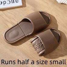 EVA Foldable Travel Slippers, Portable Anti-Slip Collapsible Slippers, Suitable For Travel, Home, Hotel, Outdoor, Bathroom, Dorm, Unisex Couples Design - Brown - View 12