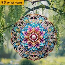 1 chiếc chuông gió Mandala 3D có móc xoay 360°, không cần điện, không kèm pin. - A - Xem 4