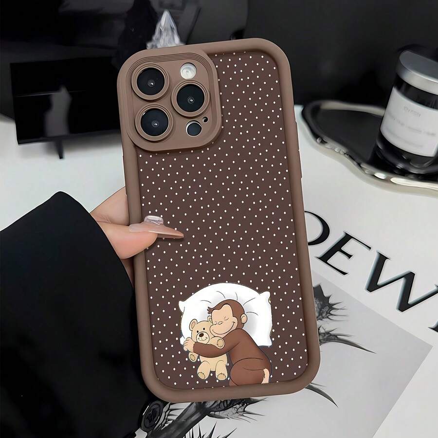 Oso niño bosque oscuro fuego tema.funda de teléfono Fundas compatibles con ,Apple,VIVO,OPPO,,, y Honor.Fabricadas en silicona TPU,ofrecen protección contra golpes y caídas. - Marrón - Ver 1
