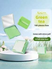 Set 100 Lembar Kertas Penyerap Minyak Wajah Musim Panas + Puff Bedak Persegi + 1 Cermin Portabel, Lembar Penyerap Minyak untuk Kulit Berminyak, Kit Pengontrol Minyak Wajah Anti Keringat & Menyegarkan, Perlengkapan Makeup Praktis untuk Perjalanan di Cuaca Panas, Cocok untuk Pria & Wanita - MultiWarna - View 7