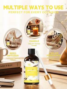 EMBRACEX. 100ml Vanilla Essential Oil - Suitable For Aroma Diffuser, Aromatherapy And DIY Candle Making, Long-Lasting Fragrance, Natural Home Fragrance, Can Be Used As Aroma Diffuser Refill And Air Freshener Spray, With Dropper, Gift Box Set - Vanilla - View 3