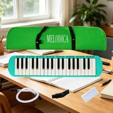 37-Key Accordion With Mouthpiece, Air Piano Keyboard Musical Instrument, Comes With Carrying Bag - Multicolor - View 8