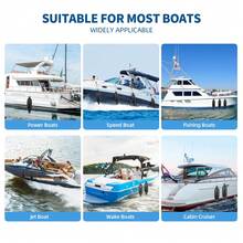 Defensas inflables para barcos duraderas, paquete de 4 – Parachoques marinos para barcos de 10 a 35 pies – Incluye cuerdas, bomba de aire y bolsa de almacenamiento – Protección para muelles y accesorios para pontones - Negro - Ver 7