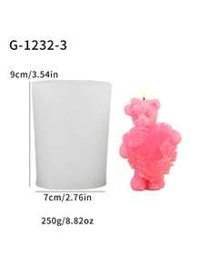 1个可爱小熊造型蜡烛硅胶模具 - A-白色 - 查看 4
