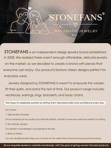 STONEFANS 1件夸张金色金属胸饰，女士派对及街头风格配饰 - 銀色 - View 7