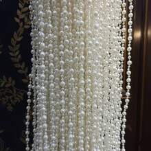 20pcs Acrylic Crystal Bead Curtain, Arched Tassel Hanging Door Beads, Suitable For Home, Cafe, Bedroom, Dining Room, All Seasons - Pearl - View 10