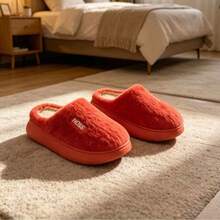Women's Slippers, Solid Color Slippers Available In Multiple Colors For Indoor And Outdoor Wear, Simple, Lightweight, Slip-On - Red - View 5
