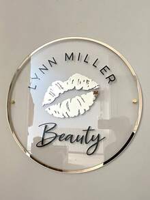 Custom Acrylic Business Signage, Gold Lettering And Edging, Hair Salon Decoration, Acrylic Signage, Hair Salon Signage, Business Signage, Personalized Acrylic Plaques, Office Wall Decorations, Address Signs, Office Decorative Signage. - Multicolor - View 11