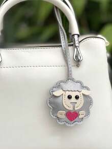 Smiling Sheep Faux Leather Pendant, Multi-Layer Faux Leather Small Accessory Suitable For Women Handbags Gifts For Mother, Father, Graduation, And Teacher - Multicolor - View 18