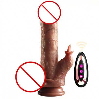 Cordless Electric Flexible Silicone Dildo Oversized Super Realistic Dildo Multi-Frequency Vibrating Female G-Spot Massager