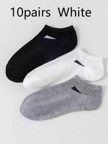 Calcetines cortos versátiles y casuales para mujer, aptos para uso diario - Blanco - Ver 13