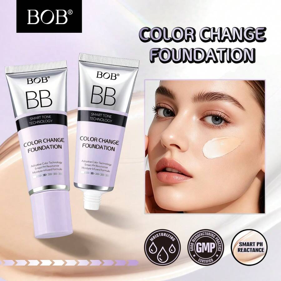 1 pieza BB Cream BOB de color cambiante, acabado natural - Dos colores - Ver 1